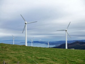 Aerogeneradores en la Serra da Capelada (Galicia)