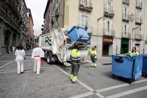 Aumenta la generación de residuos en Sanfermines