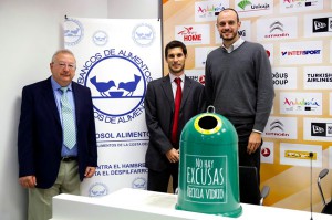 Ecovidrio donará un kg de alimentos por cada kg de vidrio reciclado por los aficionados del Unicaja Baloncesto