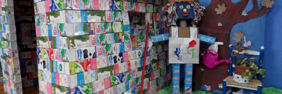 Un colegio de Navarra gana el concurso nacional de reciclaje y reutilización de envases de tetrabrik