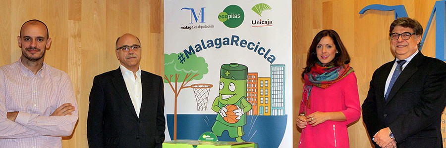 Ecopilas, Unicaja Baloncesto y Diputación de Málaga colaboran en una nueva campaña de reciclaje de pilas