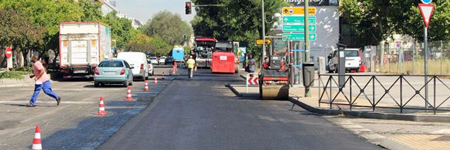 3.000 toneladas de asfalto reciclado para renovar una calle de Madrid