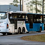 Autobuses impulsados por biodiésel producido a partir de residuos de la industria papelera