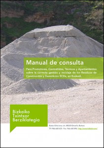 BTB edita un manual sobre gestión de RCD en Euskadi