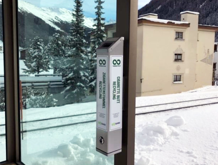 Davos ya recicla las colillas de cigarrillos