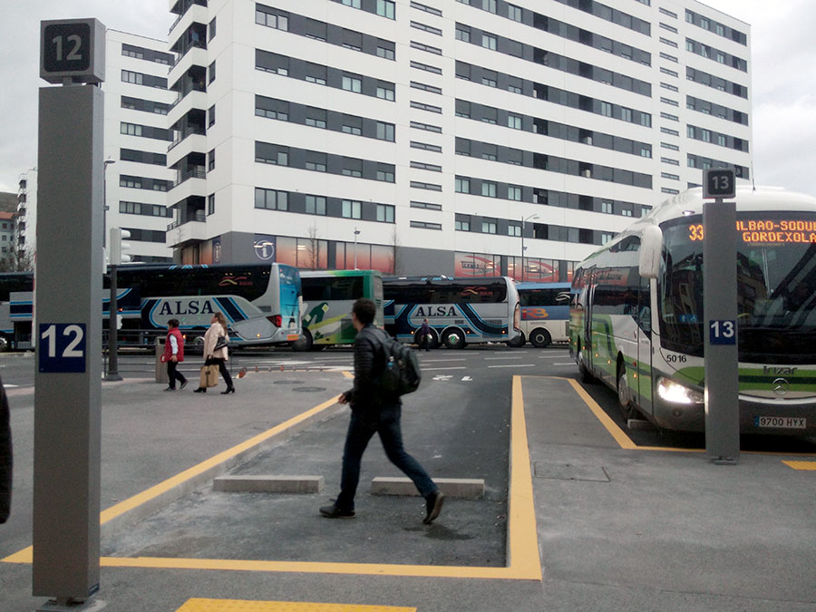 Árido reciclado en el pavimento de la nueva estación de autobuses de Bilbao