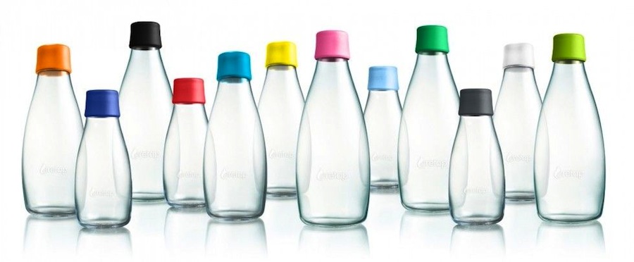 lanzan al mercado español unas botellas de vidrio reutilizables para beber agua del grifo