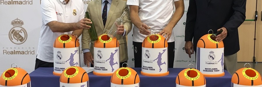 Ecovidrio y la Fundación Real Madrid colaboran en la promoción del reciclaje de vidrio