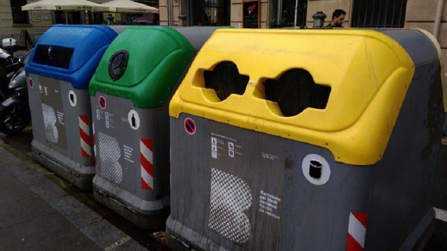 contenedores de residuos en Barcelona