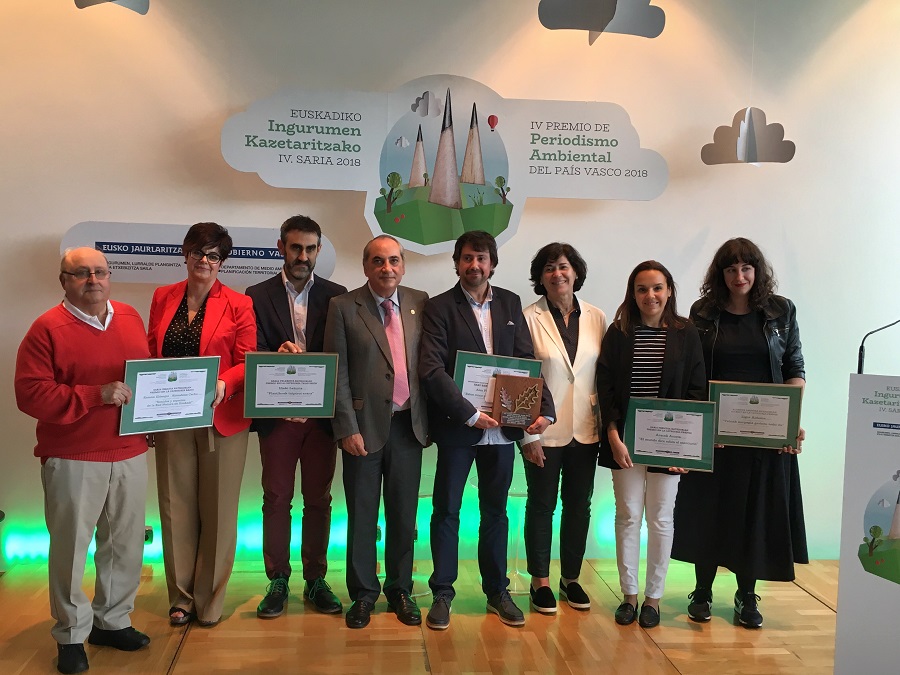 Entregados los premios de Periodismo ambiental del País Vasco 2018