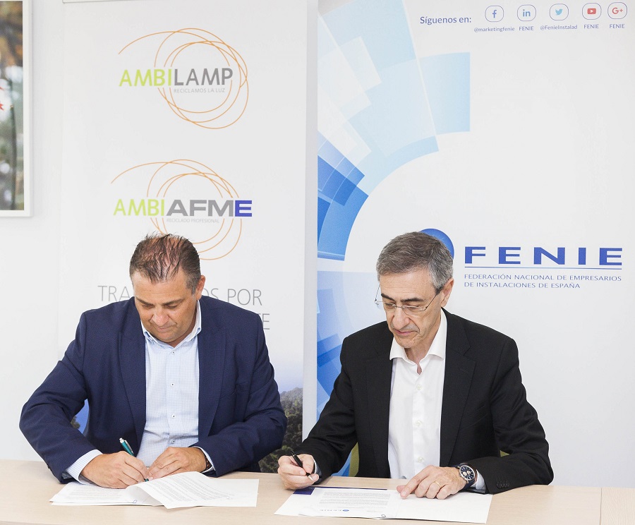 Acuerdo de colaboración entre Ambilamp/Ambiafme y Fenie