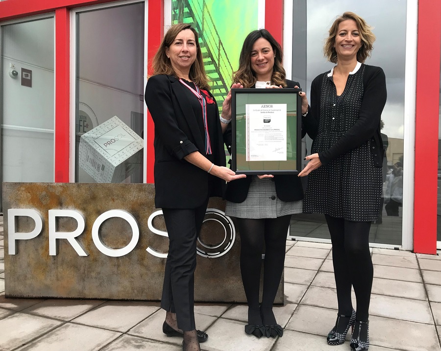 PROSOL recibe el certificado 'Residuo Cero' de AENOR