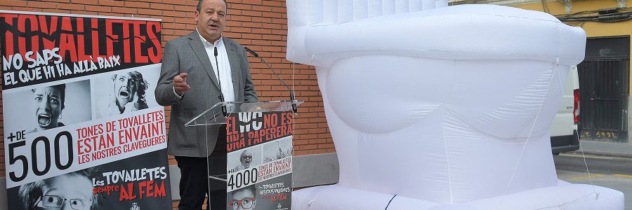 Las toallitas arrojadas al inodoro les cuestan tres millones de euros a los valencianos