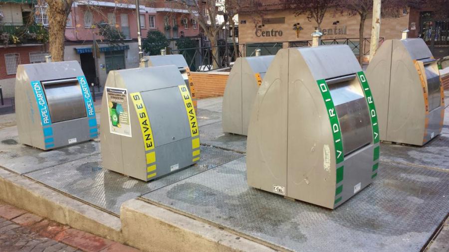 Contenedores de reciclaje en Alcorcón