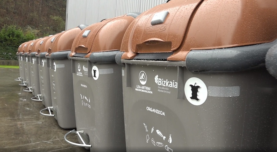Contenedores de residuos orgánicos en Bizkaia