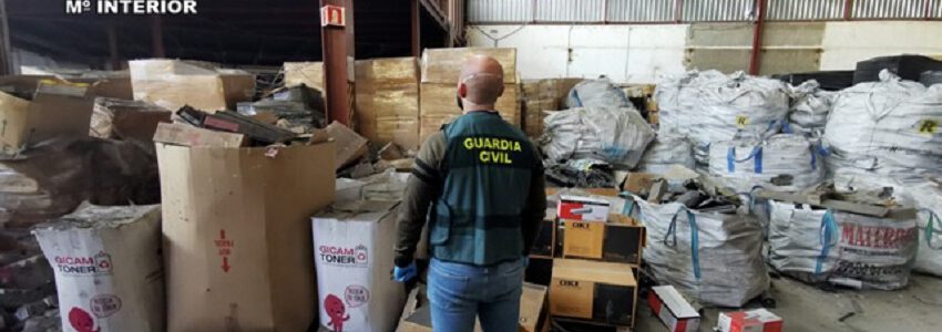 Recyclia denuncia la gestión ilegal de residuos electrónicos tras el hallazgo de un almacén clandestino en Murcia