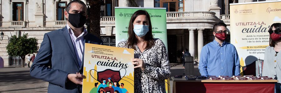 Valencia repartirá mascarillas reutilizables para reducir los residuos