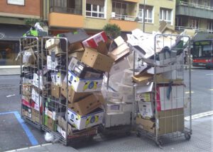 Residuos comerciales generados en un mercado