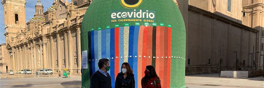 Ecovidrio muestra en el contenedor más grande del mundo la evolución de la temperatura global y cómo el reciclaje de vidrio contribuye a luchar contra el cambio climático