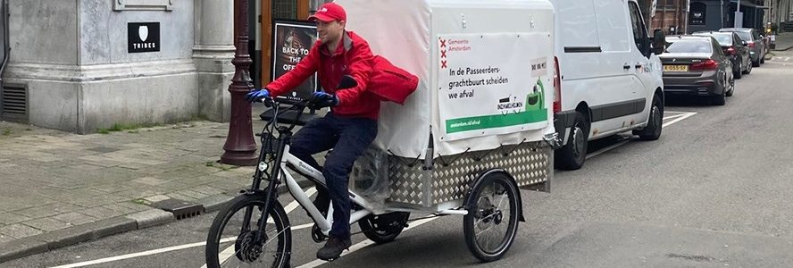 Ámsterdam prueba la recogida de residuos con bicicletas eléctricas