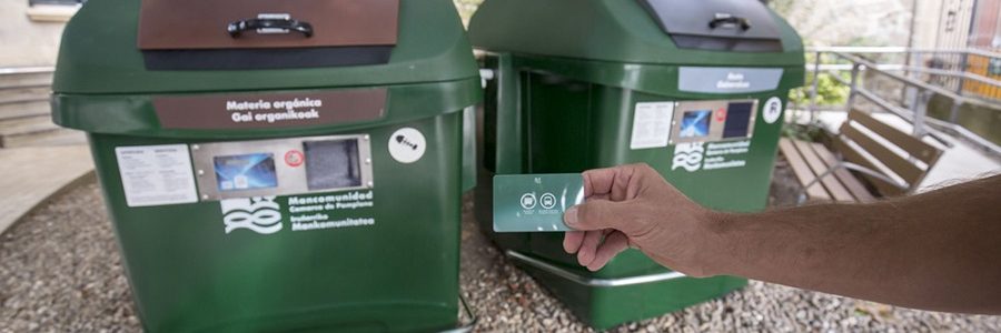 Los contenedores de residuos de la Comarca de Pamplona se abrirán con un sistema electrónico con identificación de usuario