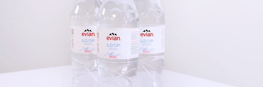 Evian lanza su botella de agua de PET 100% reciclado