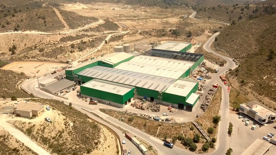 Vista aérea de la planta de tratamiento de residuos de El Campello, renovada por STADLER