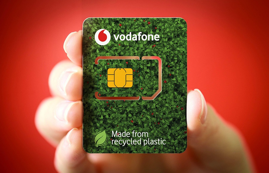 Nueva tarjeta SIM de plástico reciclado de Vodafone