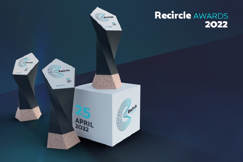 Trofeo de caucho reciclado de neumáticos de los Recircle Awards