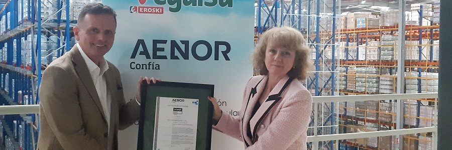 Vegalsa-Eroski obtiene el certificado Aenor de Proyecto de Economía Circular de Plásticos