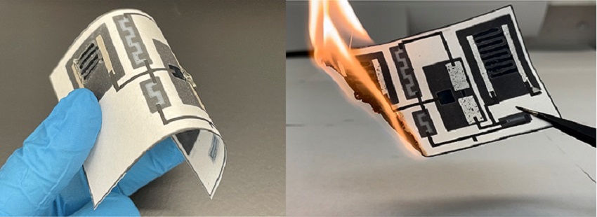 electrónica desechable gracias a circuitos impresos de papel