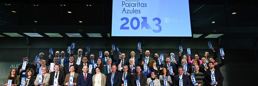 46 ayuntamientos son reconocidos con las Pajaritas Azules por su compromiso con el reciclaje de papel y cartón