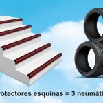 Protectores de seguridad para escaleras y esquinas con neumáticos reciclados