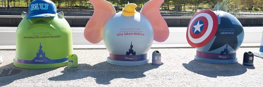 Los personajes de Disney vuelven a tomar las calles para concienciar sobre el reciclaje de vidrio