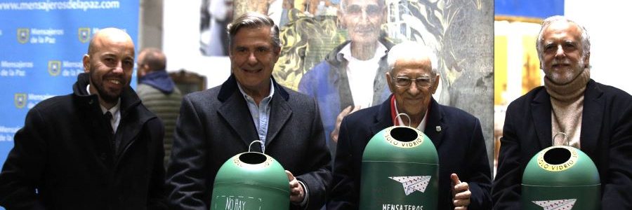 Mensajeros de la Paz, Ecovidrio y Paco Arango, unidos en el segundo aniversario del fallecimiento de Justo Gallego