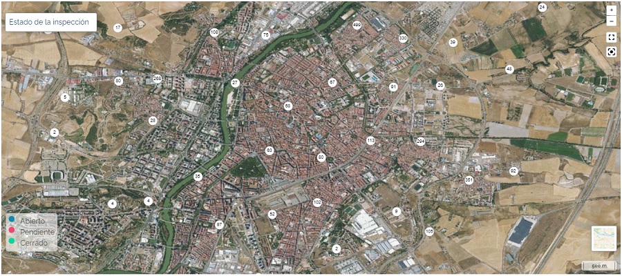 Mapa del amianto de Valladolid
