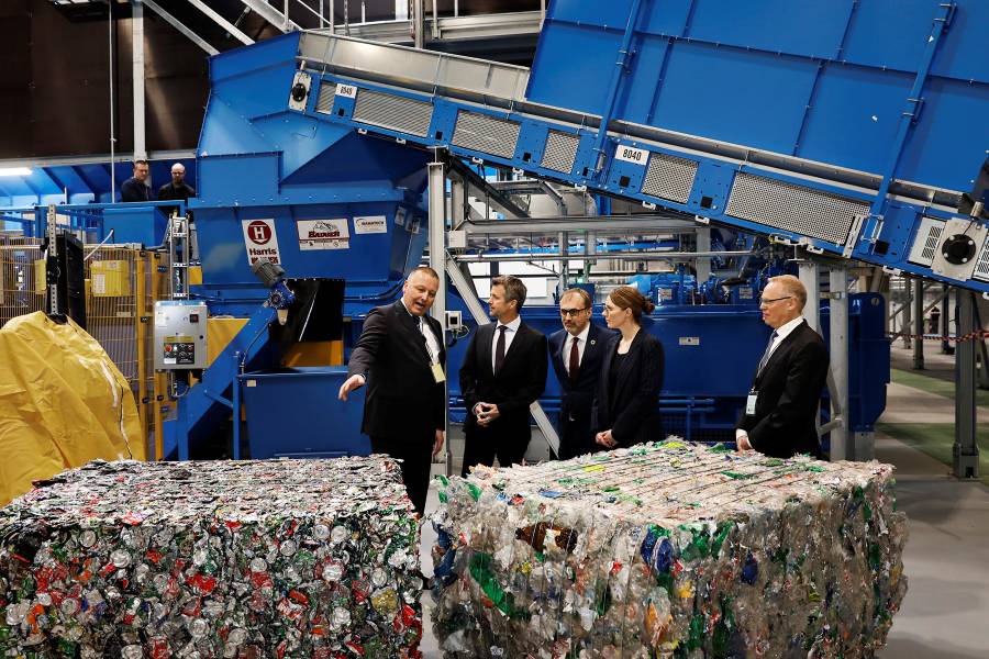 Planta de clasificación de residuos de envases en Dinamarca
