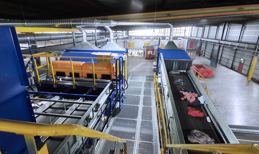 Planta de clasificación de textiles