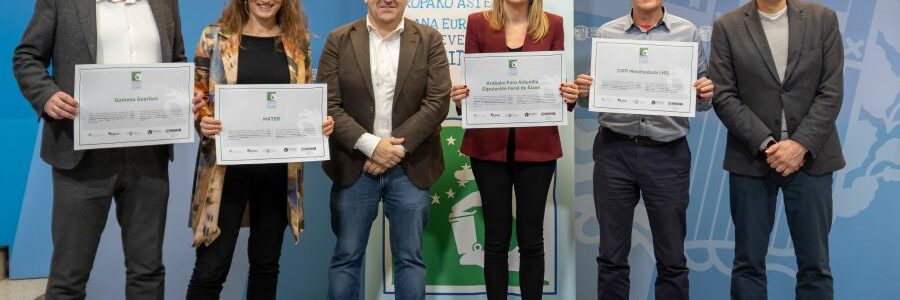 Euskadi selecciona cuatro candidaturas al premio europeo de prevención de residuos