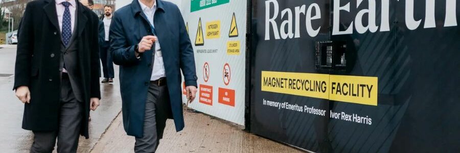 Reino Unido pone en marcha una planta pionera para el reciclaje de imanes de tierras raras