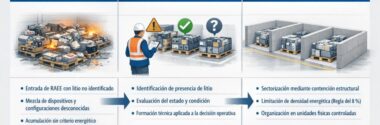Gestión del litio en RAEE: un cambio necesario en el enfoque operativo