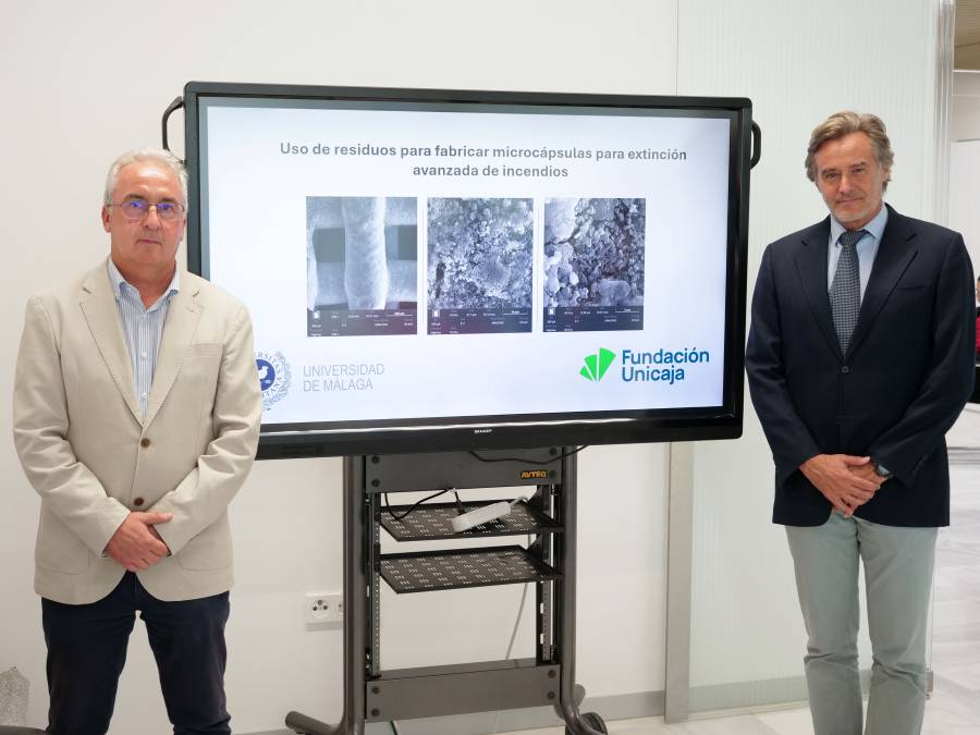 Microcápsulas con residuos y CO2 capturado para extinguir incendios