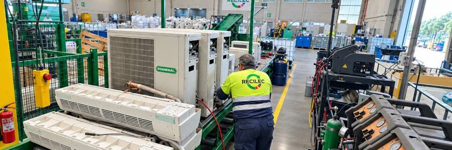 Recilec amplía su certificación al tratamiento de equipos de refrigeración y climatización