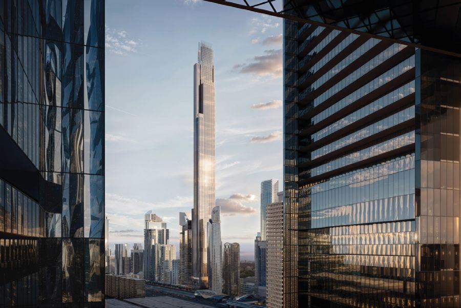 Recogida neumática de residuos en la torre Burj Azizi